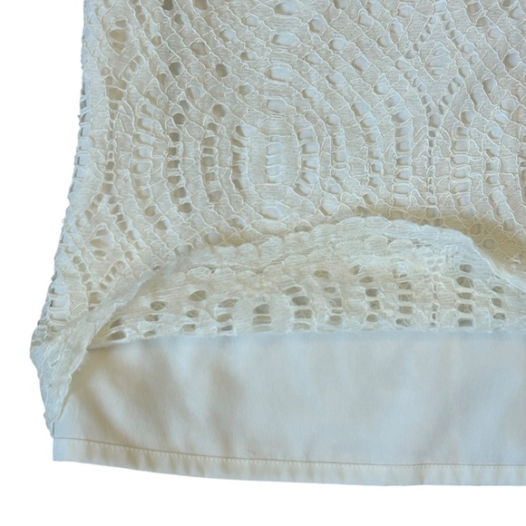 J. Crew Cream Blouse Elegant Top size 4 🤍 - Picture 8 of 9